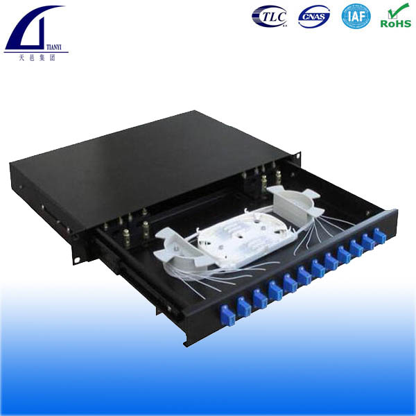 2U 19 inch 48 core Rack Mount Optocal fiber Patch Panel