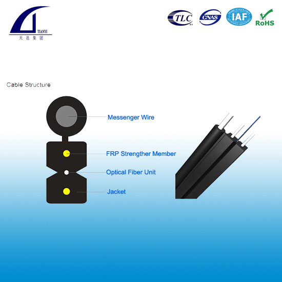 GJXFH-1B6 1 Fiber LSZH FTTH Drop Cable