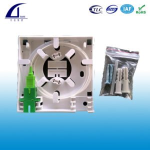 2 ports Fiber Wall Outlet Socket Panel