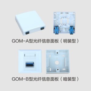 GOM-A 2 ports FTTH Socket Panel